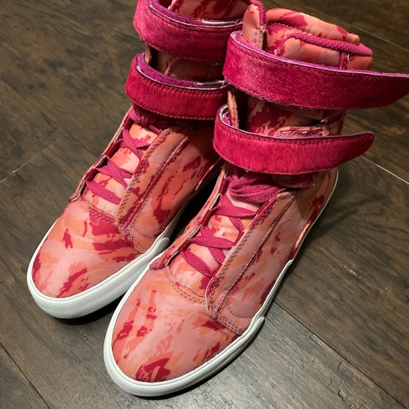 Supra Skate Shoes PINK PARTY Society Mens size 8.5 high RARE - Picture 2 of 9